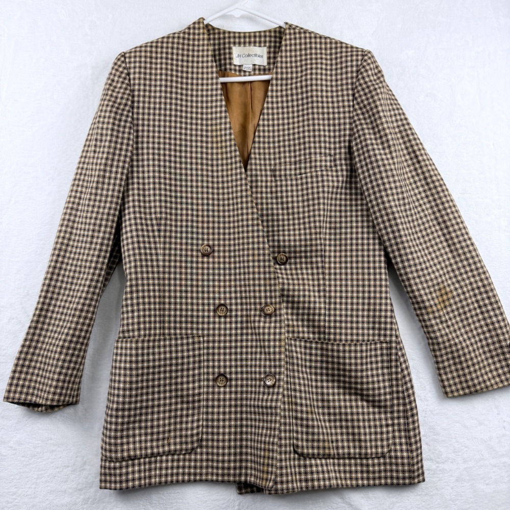 Vintage JH Collectibles Wool Blend Double Breasted Blazer‎ USA Made Women's 6